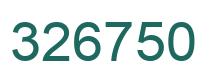 Number 326750 green image
