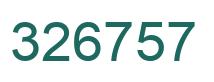 Number 326757 green image