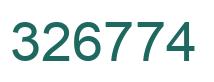 Number 326774 green image