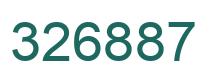 Number 326887 green image