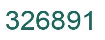 Number 326891 green image