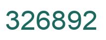 Number 326892 green image