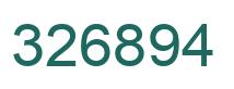 Number 326894 green image