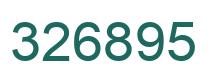 Number 326895 green image