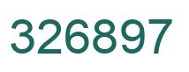 Number 326897 green image