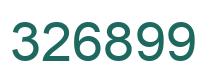Number 326899 green image