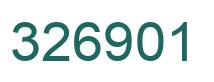 Number 326901 green image