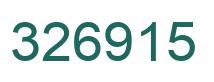 Number 326915 green image