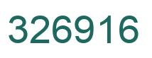 Number 326916 green image
