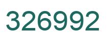 Number 326992 green image