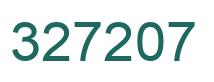 Number 327207 green image