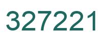 Number 327221 green image