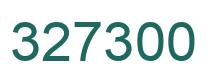 Number 327300 green image