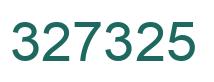 Number 327325 green image