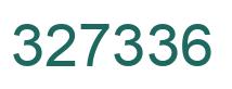 Number 327336 green image