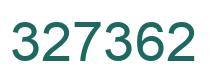 Number 327362 green image