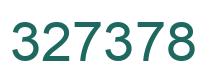 Number 327378 green image