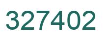 Number 327402 green image