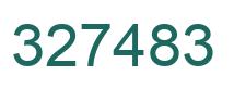 Number 327483 green image