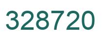 Number 328720 green image