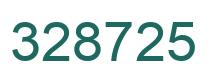 Number 328725 green image