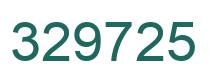 Number 329725 green image