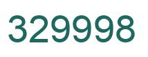 Number 329998 green image