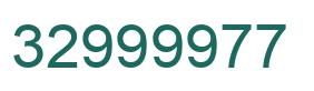 Number 32999977 green image