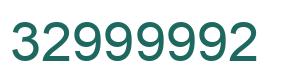Number 32999992 green image