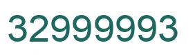 Number 32999993 green image