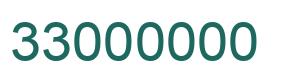 Number 33000000 green image
