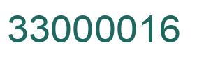 Number 33000016 green image