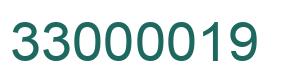 Number 33000019 green image