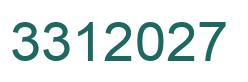 Number 3312027 green image