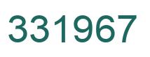 Number 331967 green image