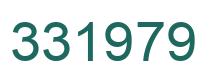 Number 331979 green image