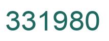 Number 331980 green image