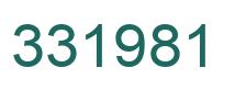 Number 331981 green image