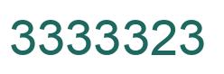 Number 3333323 green image