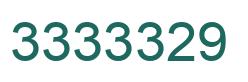 Number 3333329 green image