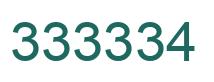 Number 333334 green image