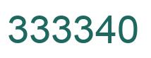 Number 333340 green image