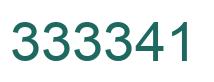 Number 333341 green image