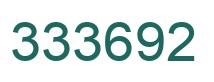 Number 333692 green image