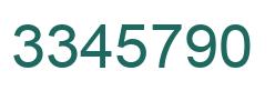 Number 3345790 green image