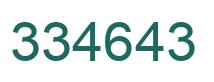 Number 334643 green image