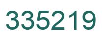 Number 335219 green image