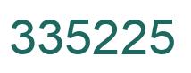 Number 335225 green image