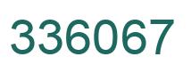 Number 336067 green image
