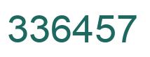 Number 336457 green image